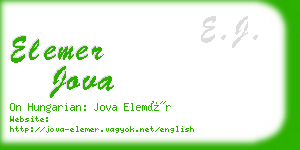 elemer jova business card
